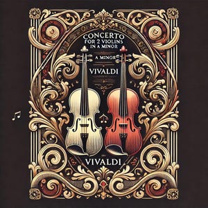 Vivaldi - Concerto for 2 Violins in A Minor, RV 522 sheet music, 41 pages, Classical music, Digital score, Piano sheet music