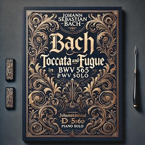Bach - Toccata and Fugue in D minor BWV 565 Piano solo sheet music,Classical music,Music score,digital music score,pop piano songs