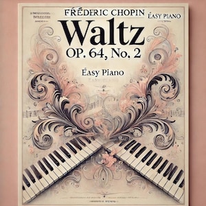 Chopin - Waltz op.64, no.2 (Easy Piano) sheet music ,Classical music, Music score, digital music score, pop piano songs