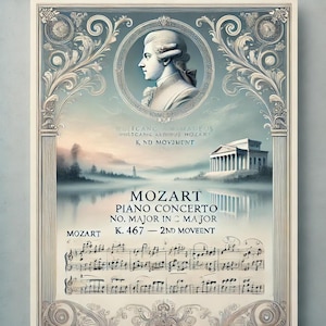 Mozart - Theme from Elvira Madigan (Easy Piano) sheet music ,Classical music, Music score, digital music score, pop piano songs