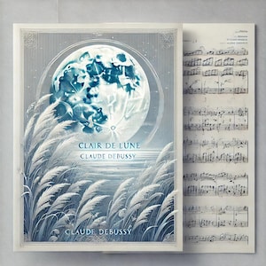 Debussy - Clair de Lune - Piano sheet music, 6 pages, Classical music, Digital score, Piano sheet music