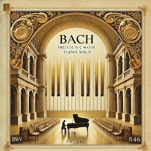 Bach - Prelude in C major, BWV 846 (Piano solo) sheet music,Classical music,Music score,digital music score,pop piano songs