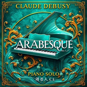 Debussy - Arabesque No. 1 - Piano sheet music, 6 pages, Classical music, Digital score, Piano sheet music