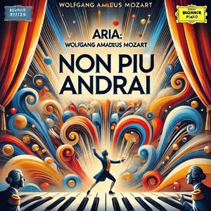 Mozart - Aria: Non piu andrai (Beginner Piano) sheet music ,Classical music, Music score, digital music score, pop piano songs