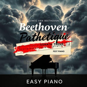 Beethoven - Pathetique Sonata Theme (Easy Piano) sheet music ,Classical music, Music score, digital music score, pop piano songs