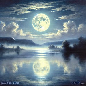 Debussy - Clair de Lune (Easy Piano) partitura, música clássica, partitura musical, partitura musical digital, canções pop para piano