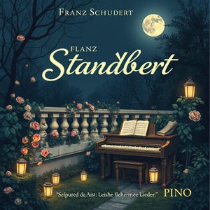 Schubert - Serenade (Standchen) - Piano sheet music, 4 pages, Classical music, Digital score, Piano sheet music