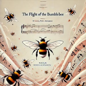 Rimsky - Korsakov - The Flight of the Bumblebee - Piano sheet music, 4 pages, Classical music, Digital score, Piano sheet music