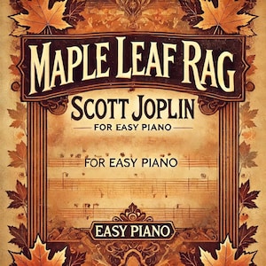 Joplin - Maple Leaf Rag (Easy Piano) Noten, Klassische Musik, Partitur, digitale Musikpartitur, Pop Klavier Songs