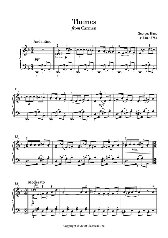 Memorándum Consultar absceso Bizet Themes from Carmen Easy Piano sheet music Classical - Etsy España Memorándum Consultar absceso Bizet Themes from Carmen Easy Piano sheet music Classical - Etsy España
