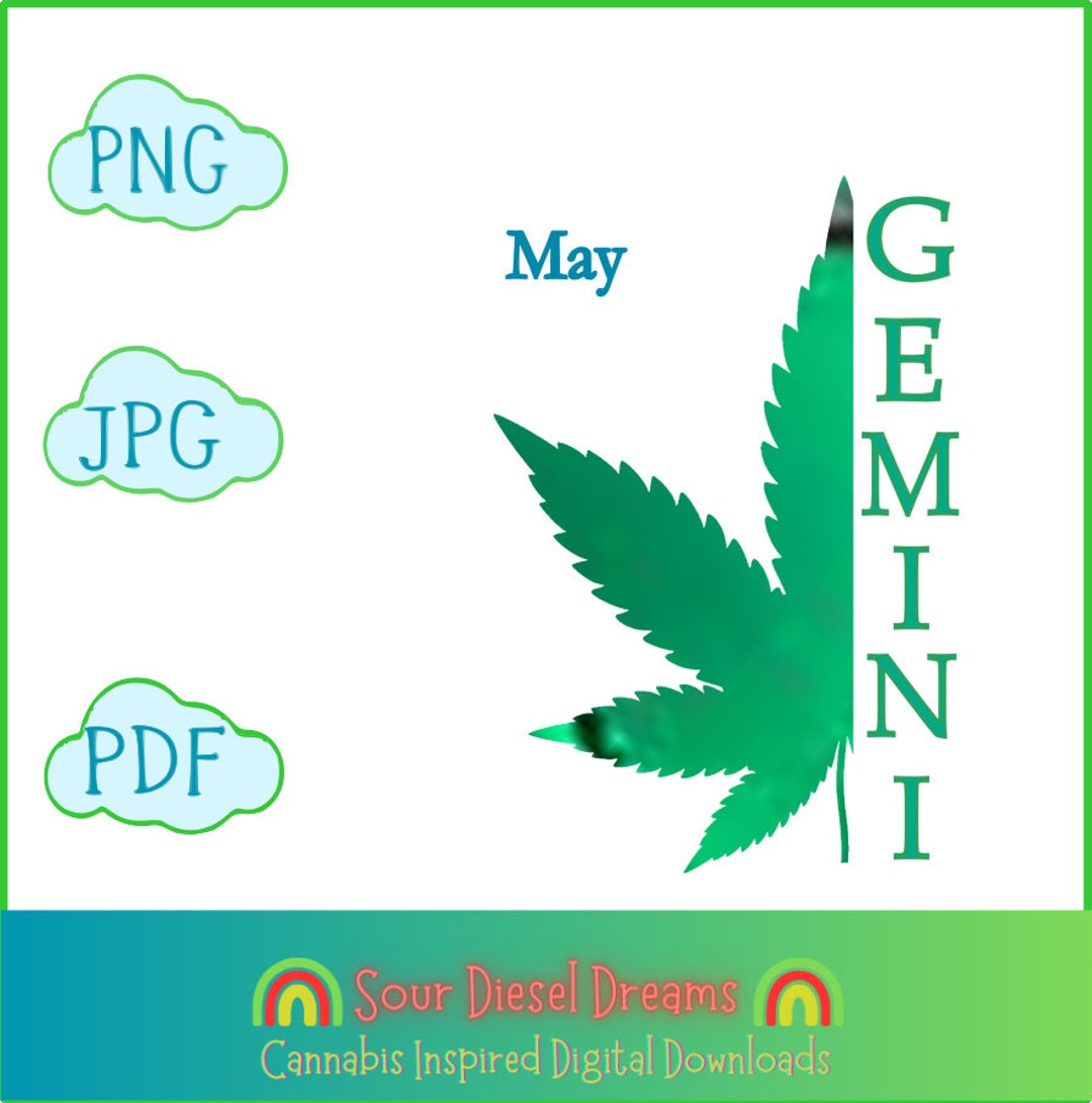 Stoners Printable, Pot Leaf Printable, Marijuana Leaf PNG, Zodiac ...