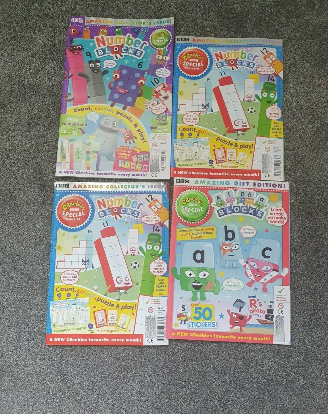 4 x numberblocks number blocks cbeebies magazines numbers Etsy