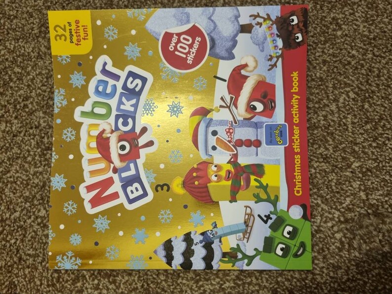 Numberblocks Activity Christmas Sticker Book Birthday Cbeebies Etsy