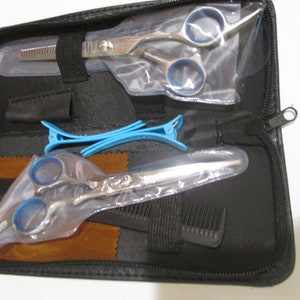 Hair Cutting Scissors Thinning Shears | Barber Hair Scissors Women | with PU leather case free shipping