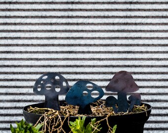 Toadstool Mushroom Fairy Garden Accessory | Rustic Metal Art Ornament | Gift Idea | Made in Australia | Laser Cut | Pot Plant Decoration