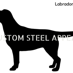 Labrador Golden Flat Coat Retriever Dog Silhouette, Shut the Gate Sign, Outdoor Rustic Metal, Laser Cut, Custom Made in Australia image 7