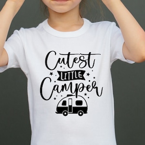 Le plus mignon petit campeur svg, Camping enfants, feu de camp heureux, amateur de plein air, png, eps, dxf, fichier de coupe svg pour Cricut, Happy Camper, Camping Lover