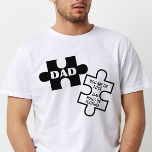 Papá eres la pieza que nos mantiene unidos svg, mejor papá, papá, día del padre, diseño de cartas a mano, png, eps, dxf, svg archivo cortado para Cricut
