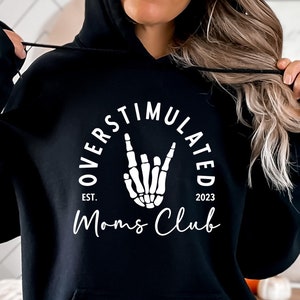 Overstimulated moms club skeleton hand, trendy anxiety mama svg for shirt, bad moms club png, eps, dxf, svg cut file for Cricut