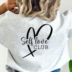 Self Love Club SVG, girl power, hola día de San Valentín, sé amable, svg para camisa, diseño de carta de mano, png, eps, dxf, archivo de corte svg para Cricut