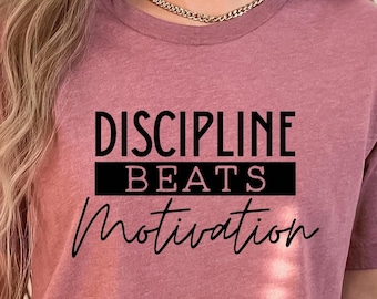 Discipline beats motivation svg,inspirational quote, Self Improvement, svg for shirt, hand letter, png, eps, dxf, svg cut file for Cricut