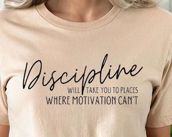 Discipline svg, motivational quote, Entrepreneur, Self Improvement, svg for shirt, hand letter, png, eps, dxf, svg cut file for Cricut