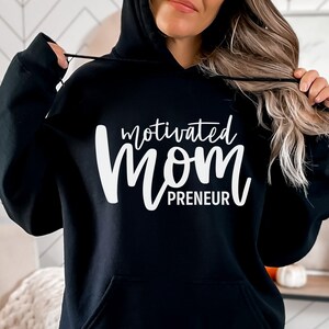 Motivado Mompreneur svg, Mamá Empoderada, Día de la Madre, diseño de cartas a mano, png, eps, dxf, svg archivo cortado para Cricut