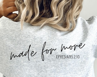 Made for more svg, Ephesians 2:10, religious svg, inspirational Christian svg, prayer, hand letter, png, eps, dxf, svg cut file for Cricut