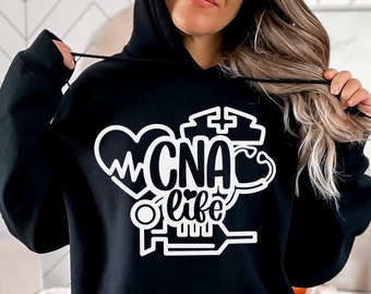 CNA Life svg, CNA elements svg for shirt, gift for nurse, hand letter design, png, eps, dxf, svg cut file for Cricut