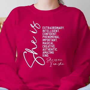 Sie ist ich. Ich bin sie SVG für Shirt, sie ist außergewöhnlich, sie ist freundlich, motivierende SVG, Handbrief, PNG, Eps, Dxf, SVG-Schnittdatei für Cricut