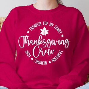 Equipo de Acción de Gracias agradecido por mi familia svg, divertido día de acción de gracias, pavo agradecido, carta de mano, png, eps, dxf, archivo de corte svg para Cricut