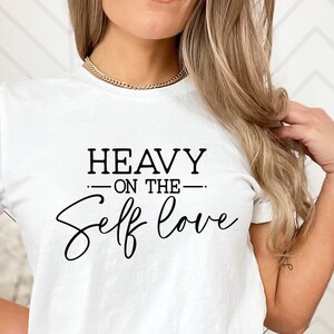 Pesado no amor próprio svg, consciência mental, vida de mãe, citação inspiradora, design de carta manual, png, eps, dxf, arquivo de corte svg para Cricut