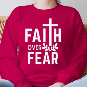 Fé sobre o medo svg, cristão, religioso, jesus svg, svg para camisa, design de letra de mão, png, eps, dxf, arquivo de corte svg para Cricut
