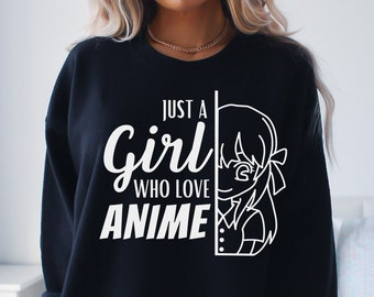 Just A Girl Who Loves Anime SVG, anime manga lovers gifts, hand letter, png, eps, dxf, svg cut file for Cricut