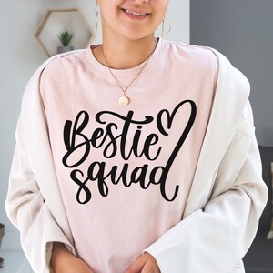 Bestie squad svg, best friends, BFF, bestie svg, girl friend, hand letter design, png, eps, dxf, svg cut file for Cricut