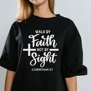 Ande pela fé, não pela vista svg, cristão, religioso, oração, jesus, svg para camisa, carta de mão, png, eps, dxf, arquivo de corte svg para Cricut