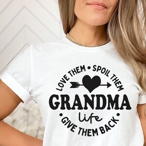 Love Them Spoil Them Give Them Back svg, Grandma life, grammy, mimi, svg for shirt, hand letter, png, eps, dxf, svg cut file for Cricut