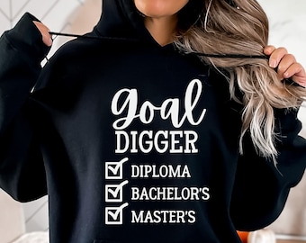 Goal Digger svg, hand letter, png, eps, dxf, svg cut file for Cricut, Degree Diploma Bachelors Masters, education, graduation, graduated svg