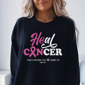 Curar el cáncer svg, él puede, luchar contra el cáncer, apoyar el mes de concientización sobre el cáncer de mama Arco iris, letra de mano png, eps, dxf, svg archivo de corte para Cricut