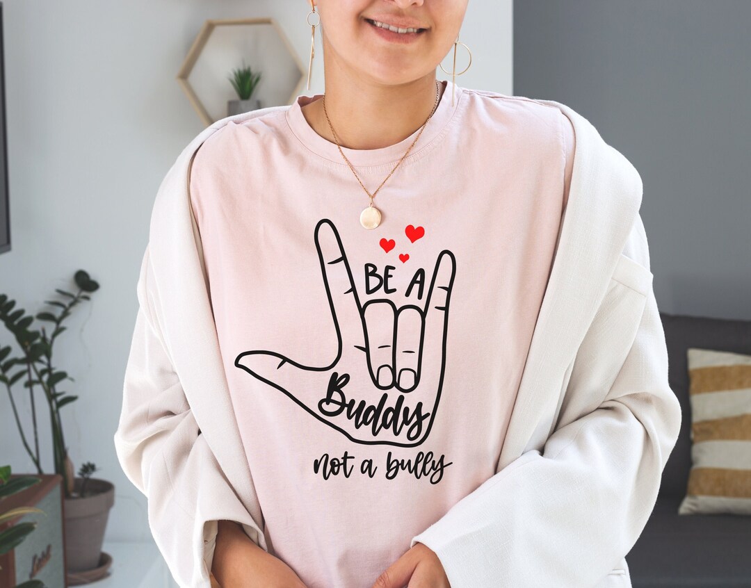 Be a Buddy Not a Bully, Orange Kids Month, Anti Bullying Kid Svg for ...