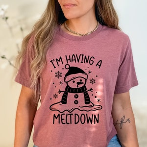 I'm having a meltdown svg, Cute snowman for baby, toddler, Merry Christmas sign, png, eps, dxf, svg cut file for Cricut image 3
