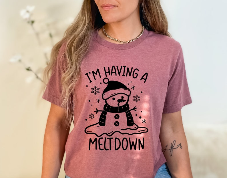 I'm having a meltdown svg, Cute snowman for baby, toddler, Merry Christmas sign, png, eps, dxf, svg cut file for Cricut image 3