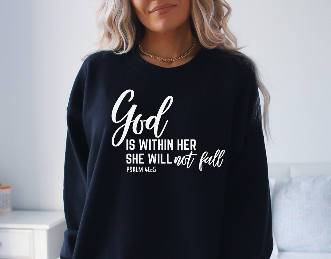 God is Within Her She Will Not Fall Svg, Christian, Religious, Svg for ...