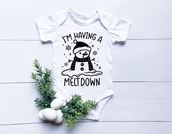 I'm having a meltdown svg, Cute snowman for baby, toddler, Merry Christmas sign, png, eps, dxf, svg cut file for Cricut