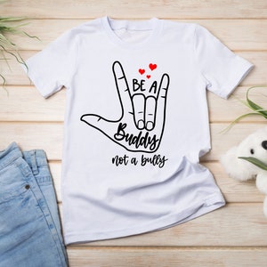 Be a Buddy Not a Bully, Orange Kids Month, Anti Bullying Kid Svg for ...