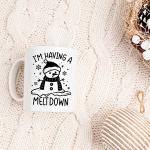 I'm having a meltdown svg, Cute snowman for baby, toddler, Merry Christmas sign, png, eps, dxf, svg cut file for Cricut image 7