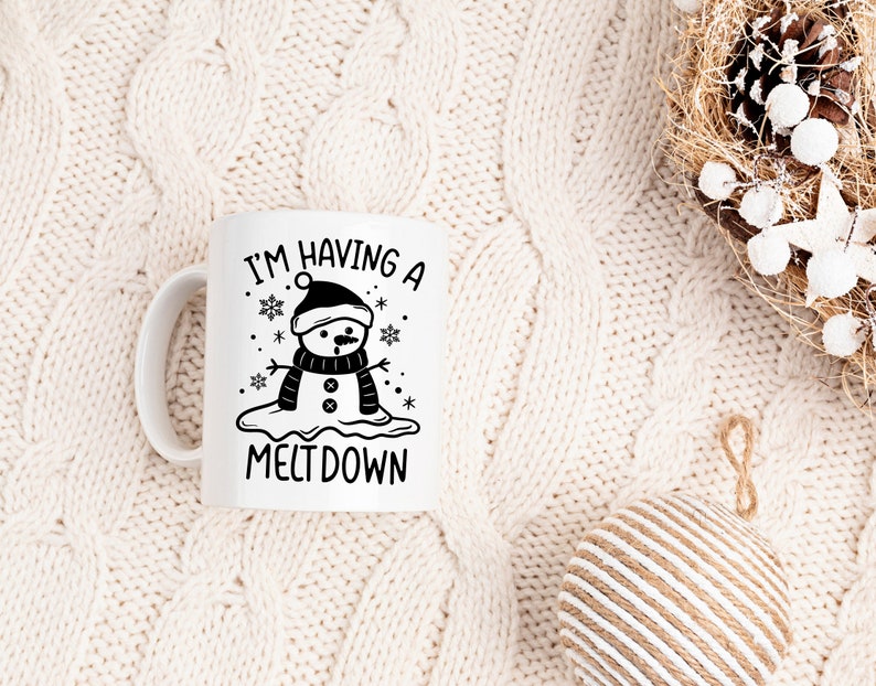 I'm having a meltdown svg, Cute snowman for baby, toddler, Merry Christmas sign, png, eps, dxf, svg cut file for Cricut image 7