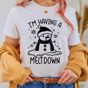I'm having a meltdown svg, Cute snowman for baby, toddler, Merry Christmas sign, png, eps, dxf, svg cut file for Cricut image 4
