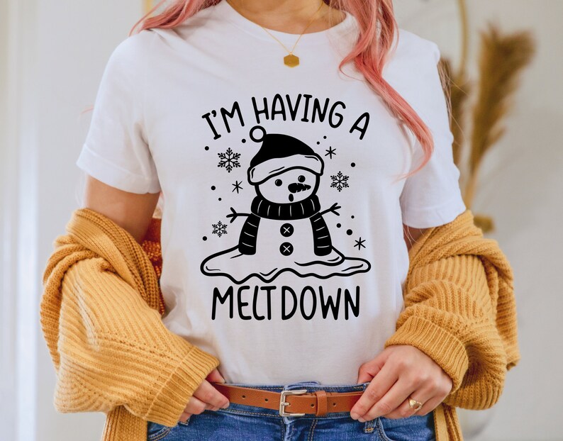 I'm having a meltdown svg, Cute snowman for baby, toddler, Merry Christmas sign, png, eps, dxf, svg cut file for Cricut image 4