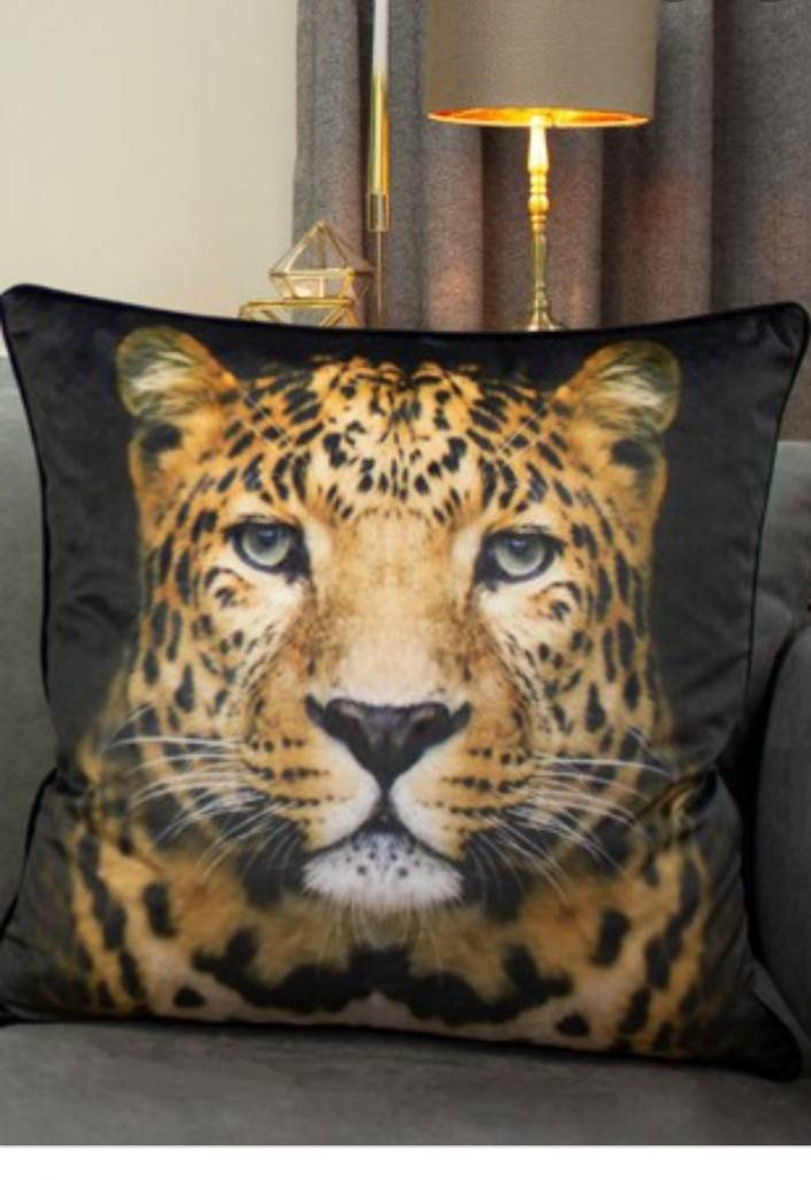 Cushion scatter pillow leopard cheetah portrait filled cushion Etsy